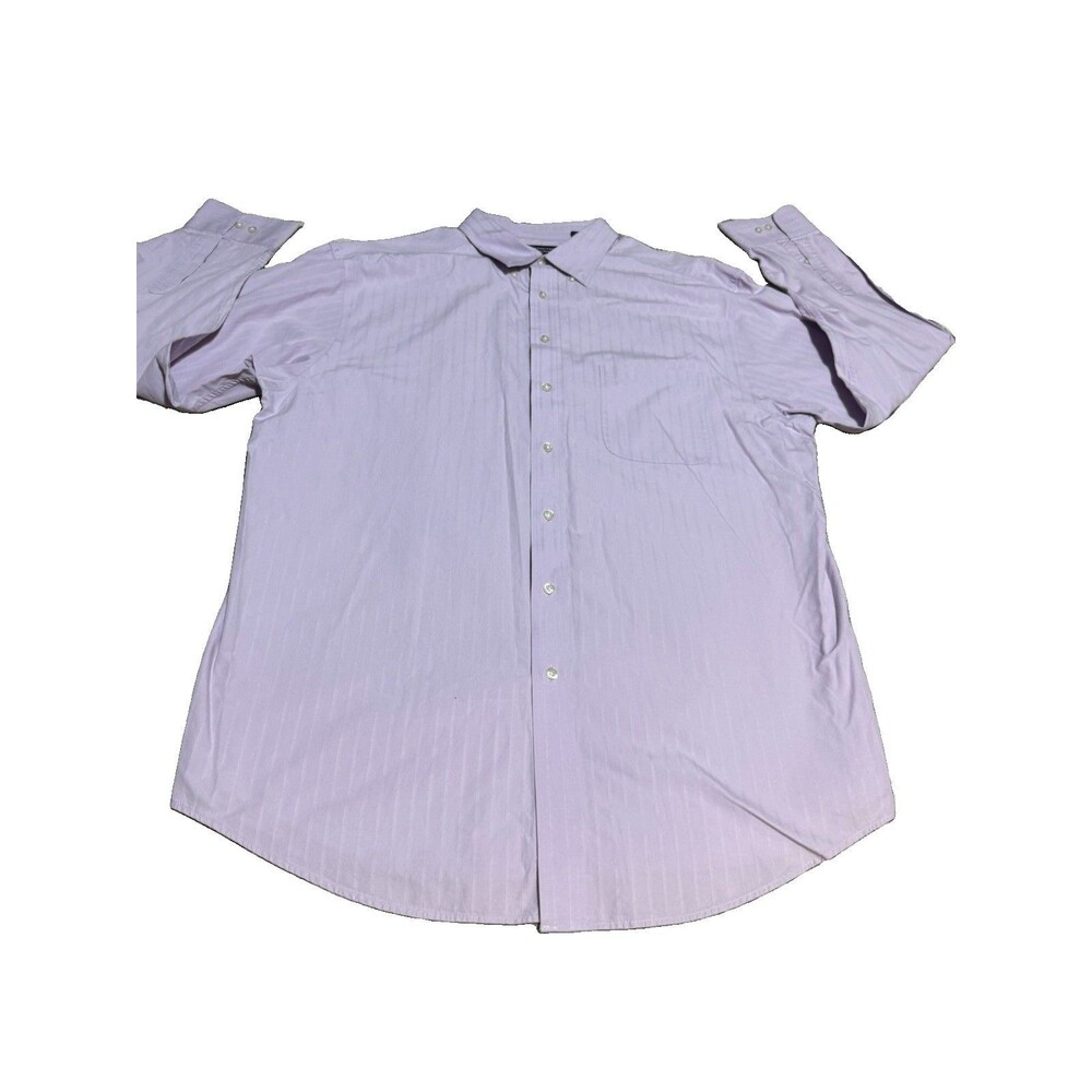 men's roundtree and yorke Light Purple 2Xt Button Up Shirt